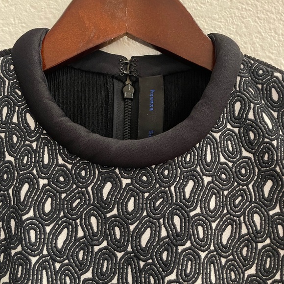 Proenza Schouler Wool-Crepe & Lace Peplum Dress Size 4 - Picture 13 of 16